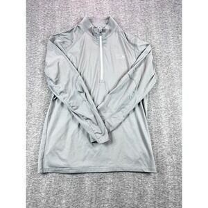 Mountain Hardwear Pullover Shirt Mens Medium Gray Stretch Long Sleeve 1/4 Zip